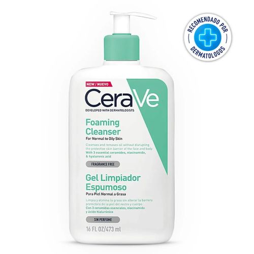 Gel Limpiador Espumoso Cerave Para El Rostro Frasco X 80 Onzas