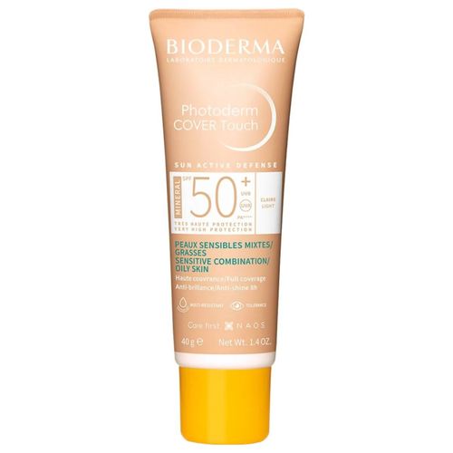 Protector Solar Bioderma Photoderm Cover Touch Teinte Claire Spf 50+ Frasco X 40 Ml