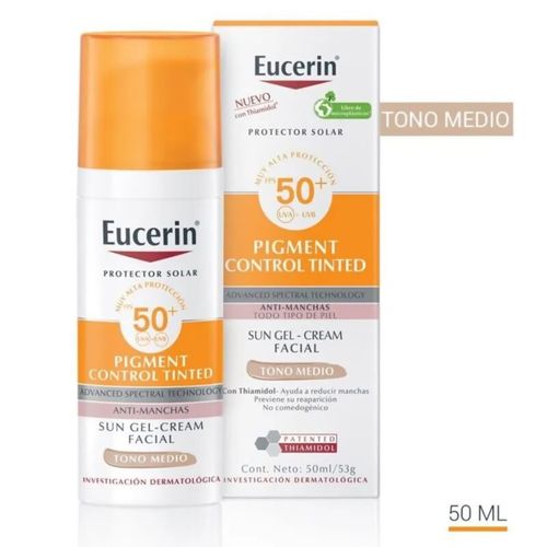 Protector Solar Antimanchas Eucerin Tono Claro Medio Frasco X 50 Ml