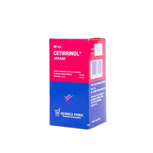 Cetirrinol Cetirizina 10 Mg Frasco X 60 Ml Jarabe Quimica Patric