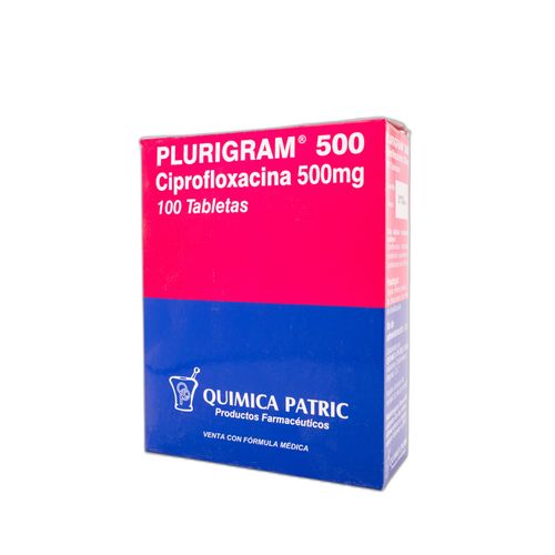 Plurigram Ciprofloxacina Clorhidrato Monohidrato 500 Mg Caja X 100 Ml Tabletas Quimica Patric