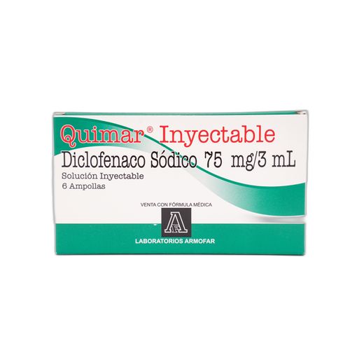 Quimar Diclofenaco Sódico 75,0 Mg Caja X 6 Ampollas Solución Inyectable Armofar
