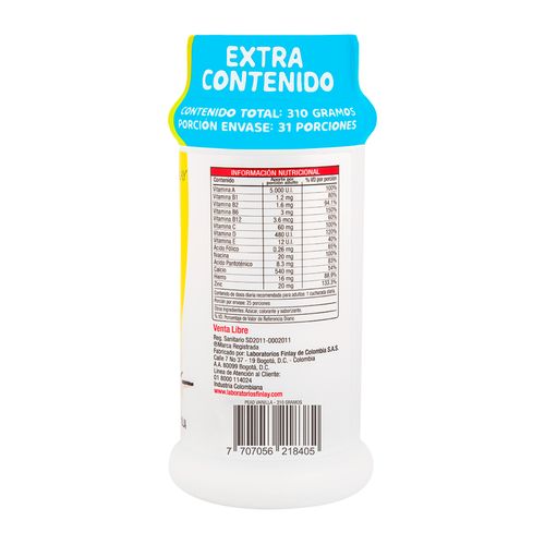 Vitacerebr Gran Vainilla Extra Frasco X Pead 250Gr + 60Gr Finlay