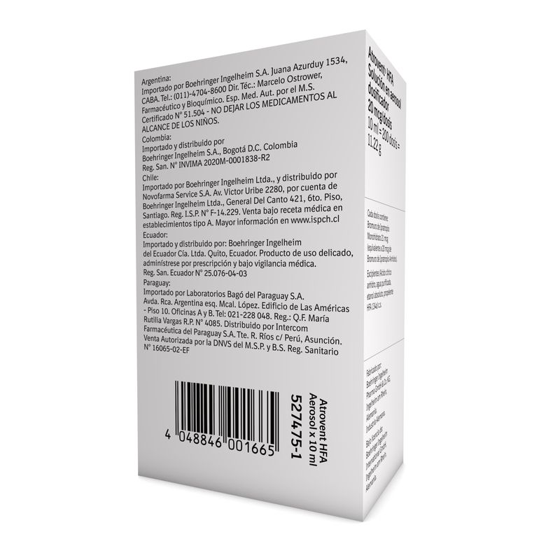 Atrovent HFA 10 ml Boehringer Inhalador