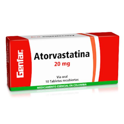 Oferta Atorvastatina 20 Mg Caja X 10 Tab Genfar 1 + 1