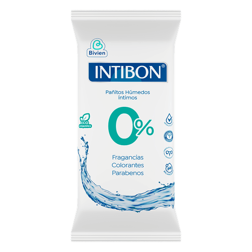 Panitos Humedos Intimos Intibon 0% Con Practicorte Paquete X 42 Und