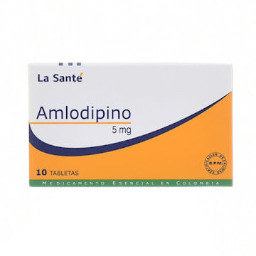 Amlodipino 5 Mg Caja X 10 Tabletas Last