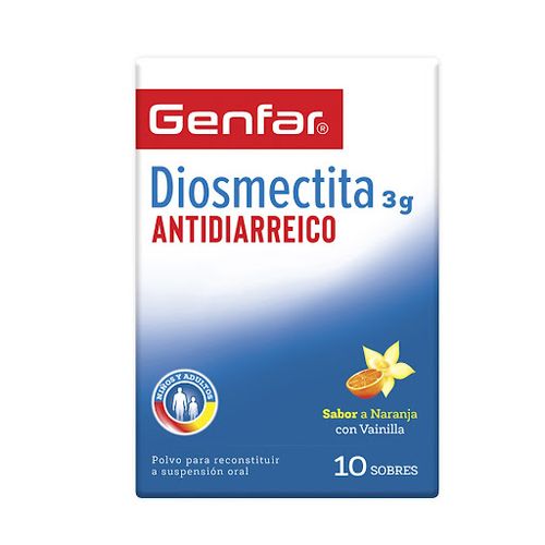 Diosmectita Polvo 3 Gr Caja X 10 Sobres