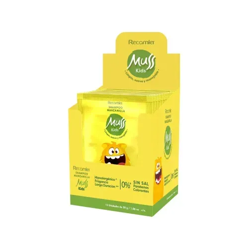 Champú Muss Kids Manzanilla Display Pague 10 Lleve 12 Sobres