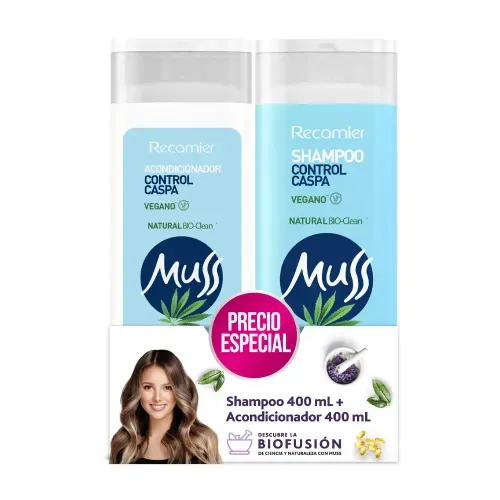 Champú Muss Control Caspa + Acondicionador X 400 Ml Precio Especial