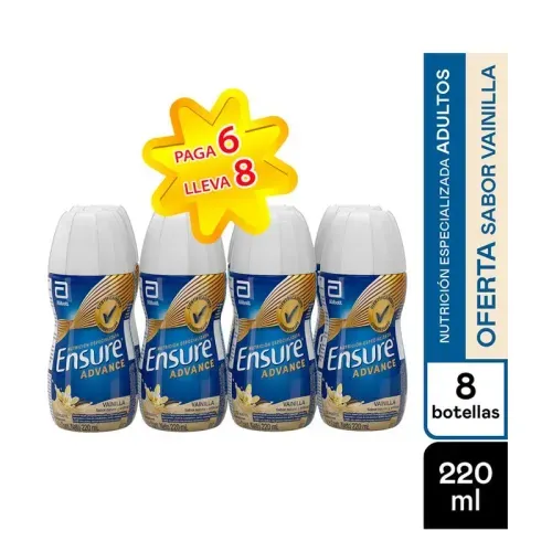 Ensure Advance Vainilla Frasco X 8 Unidades Precio Especial 20% Descuento