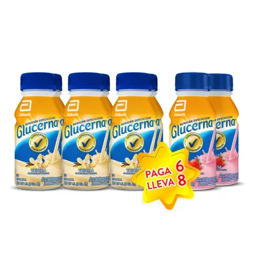 Glucerna Vainilla X 8 Frascos Descuento 20%