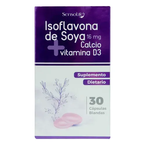 Isoflavonas De Soya 16 Mg + Calcio + Vitamina D3 Caja X 30 Capsulas