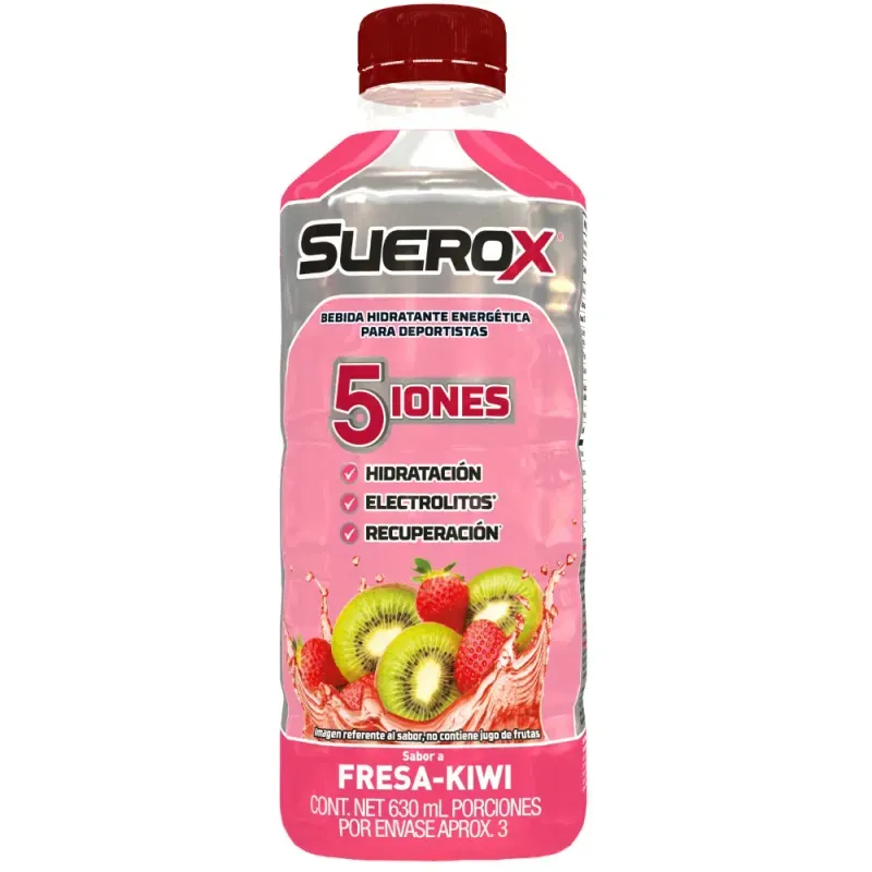 Suerox Adult 5Iones Fresa Kiwi 630ml X 12