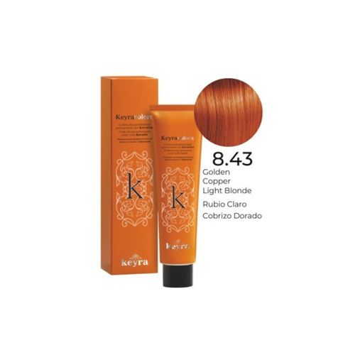 Tinte Keyra Rubio Claro Cobrizo Dorado 8.43