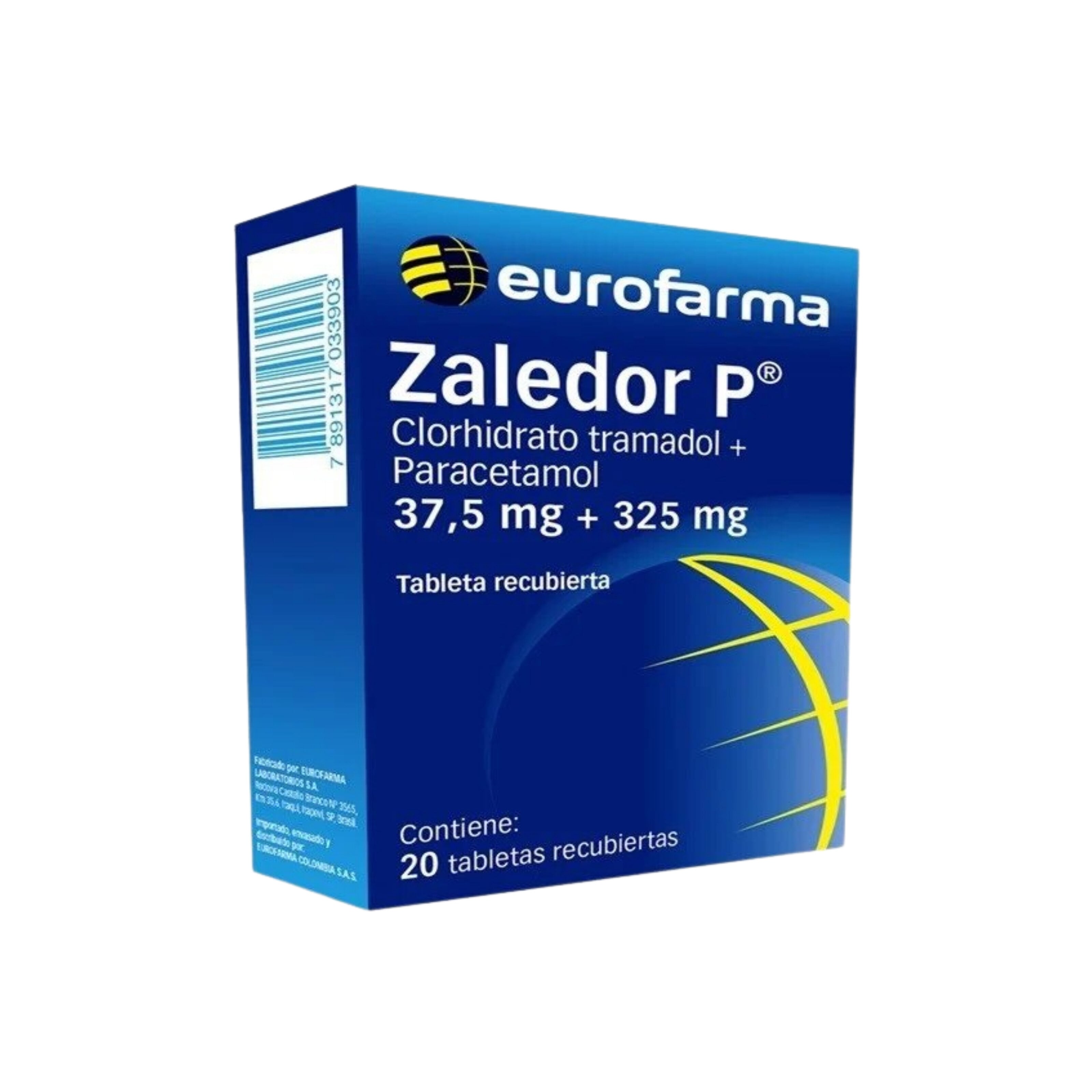 Zaledor-P 37,5Mg/325Mg Caja X 20 Tabletas Eurofarma | Axalotiene - AXA ...