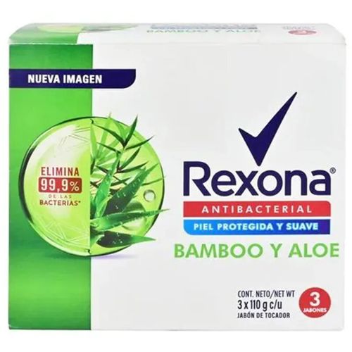 Jabón Rexona Antibacterial Bamboo Tripack 3 X 110G