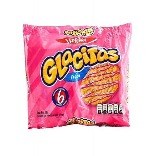 Galletas Glacitas Fresa 32G X 6 Paquetes Glacitas