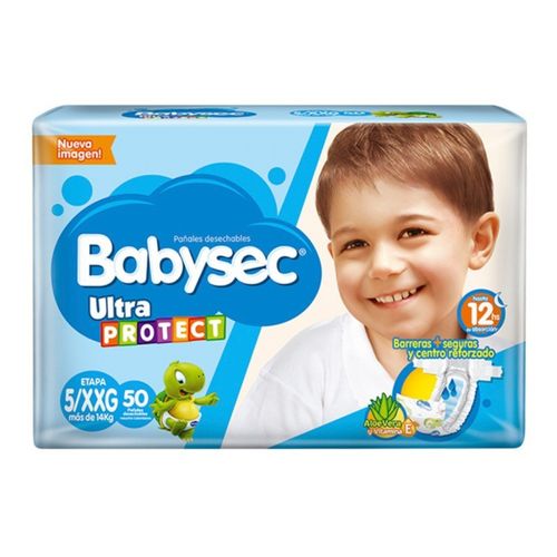 Pañal Babysec Ultraprotect 5/Xxg Paca X 50 Unidades Softys