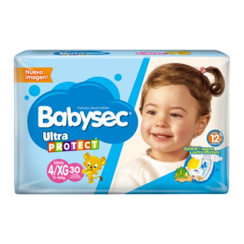 Pañal Babysec Ultraprotect Etapa 4/Xg Paca X 30 Unidades Softys