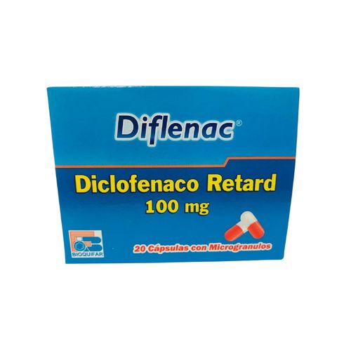 Diflenac 100 Mg Caja X 20 Cápsulas Bioquifar