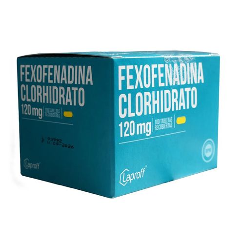 Fexofenadina Clorhidrato 120 Mg Caja X 100 Tablas