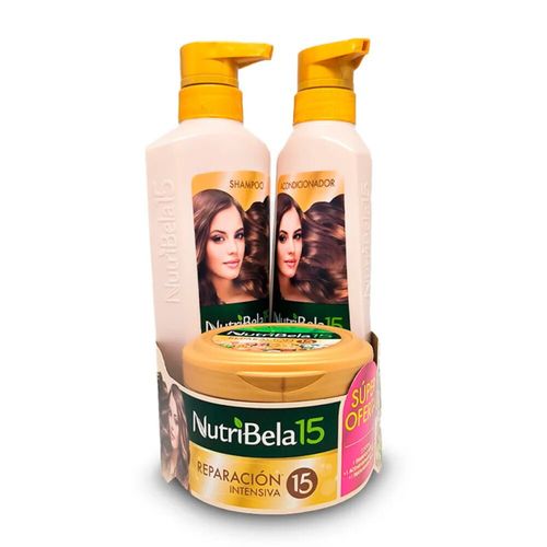 Shampoo Nutribela 400Ml + Tratamiento 300Ml + Acondicionador