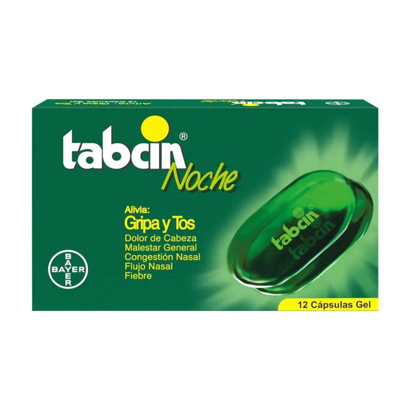 Tabcin Night Liquid Gel x12 Cápsulas Bayer