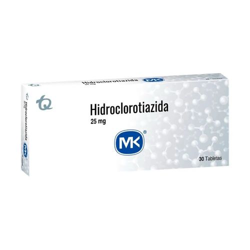 Hidroclorotiazida 25 Mg Caja X 30 Tabletas Mk