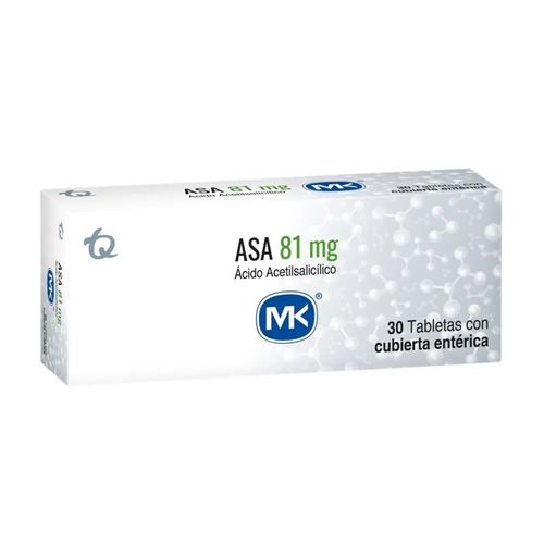 Ácido Acetilsalicílico (Asa) 81 Mg Caja X 30 Tablas