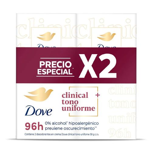 Desodorante Dove Clinical Crema Mujer X 258 Gr