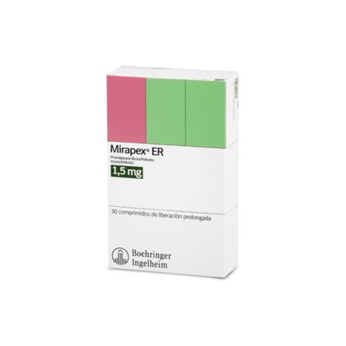 Mirapex Er 1.5 Mg Caja X 30 Tabletas. Boehringer