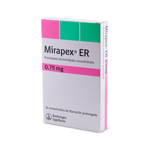 Mirapex Er 0.75 Mg Caja X 10 Comprimidos. Boehringer