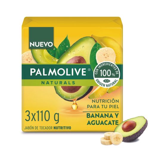 Jabón Palmolive Banana Y Aguacate Barra X 110 Gr 3 Und Colgate