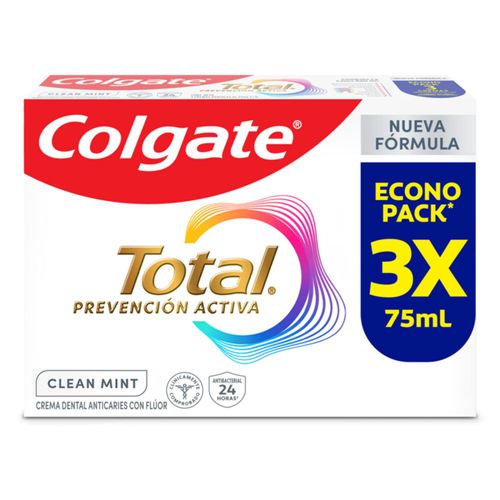 Crema Dental Colgate Total Clean Menta Tubo X 75 Ml 3 Unidades