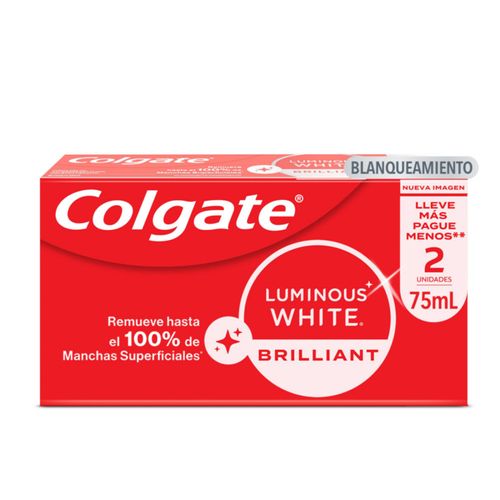 Crema Dental Colgate Luminous 2 Tubos X 75 Ml Precio Especial
