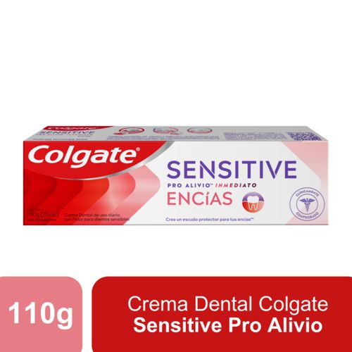 Crema Dental Colgate Sensitive Proalivio Inmediato Encias Tubo X 110 Gr