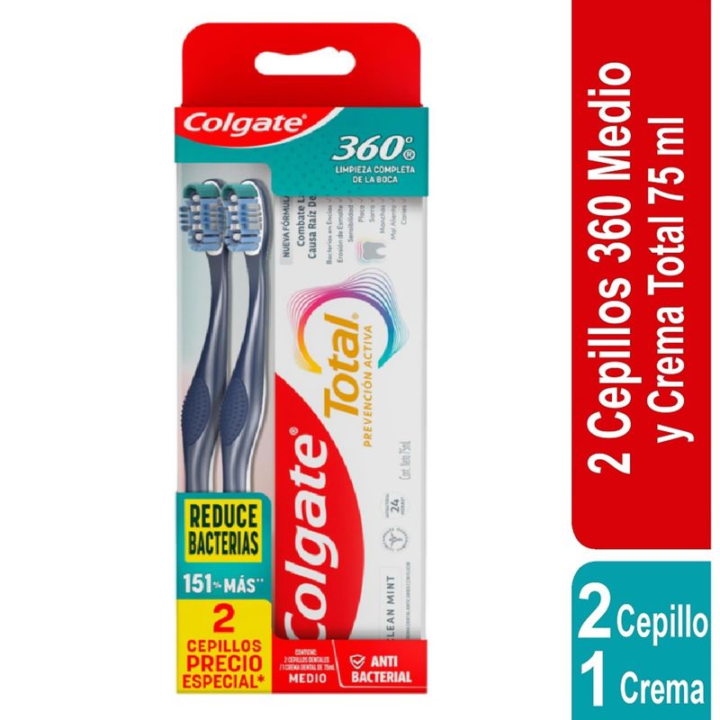 Cepillo Colgate + Crema Total 75 g Pack