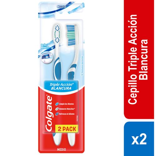 Cepillo De Dientes Colgate Triple Accion Whitening 2 Unidades