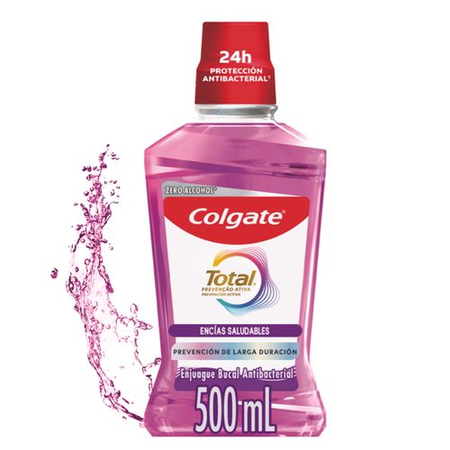 Enjuague Bucal Colgate Total 12 Encías Reforzadas Frasco X 500 Ml