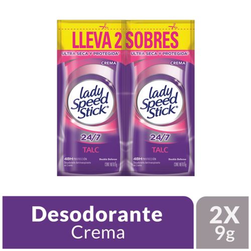 Desodorante Lady Duo Crema Caja X 18 Sobres + 2 Sobres Colgate