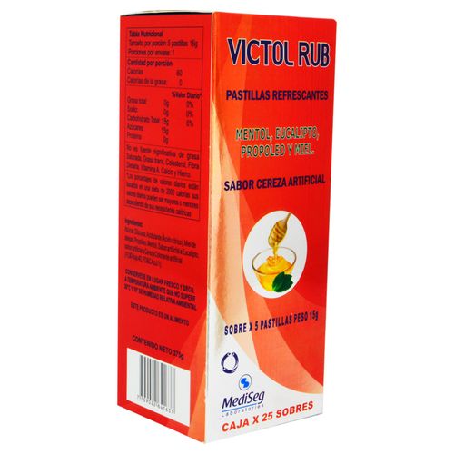 Pastillas Victolrub Cereza Caja X 25 Sobres
