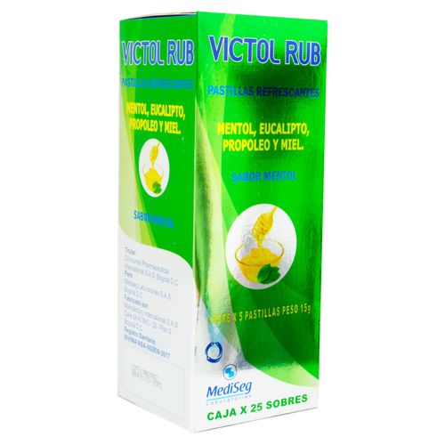 Pastillas Victolrub Mentol Caja X 25 Sobres