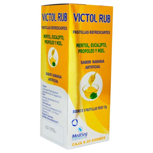 Pastillas Victolrub Naranja Caja X 25 Sobres