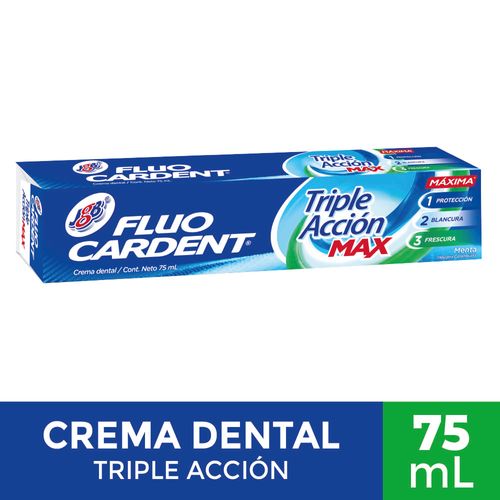 Crema Dental Fluocardent Multiacción Frescura Max Tubo X 75 Ml Jgb