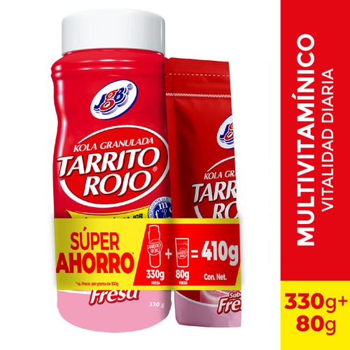 Tarrito Rojo Fresa X330G Jgb