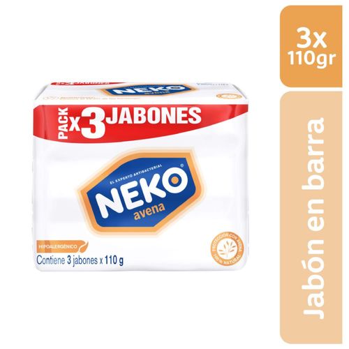 Jabón Neko Avena 3 Barras X 110 G Johnson