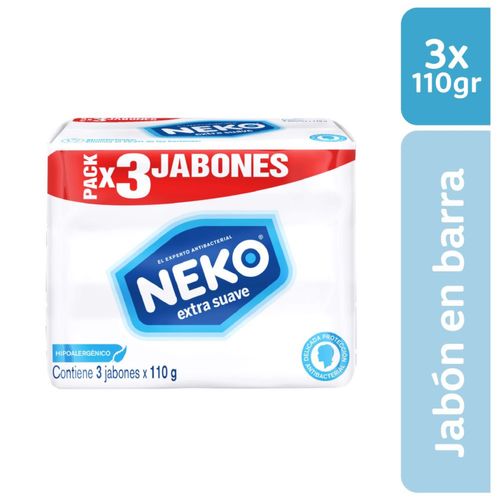 Jabón Neko Extra Suave 3 Unidades X 110 G