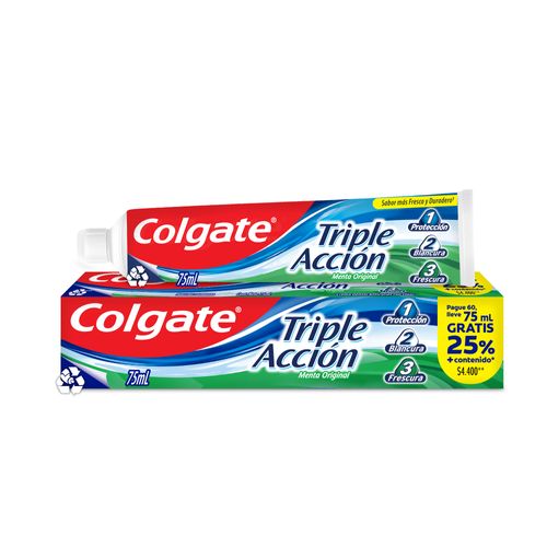Crema Dental Colgate Triple Acción 75 Ml