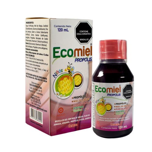 Propóleo Ecomiel Cereza Jarabe Frasco X 120 Ml Comerlat